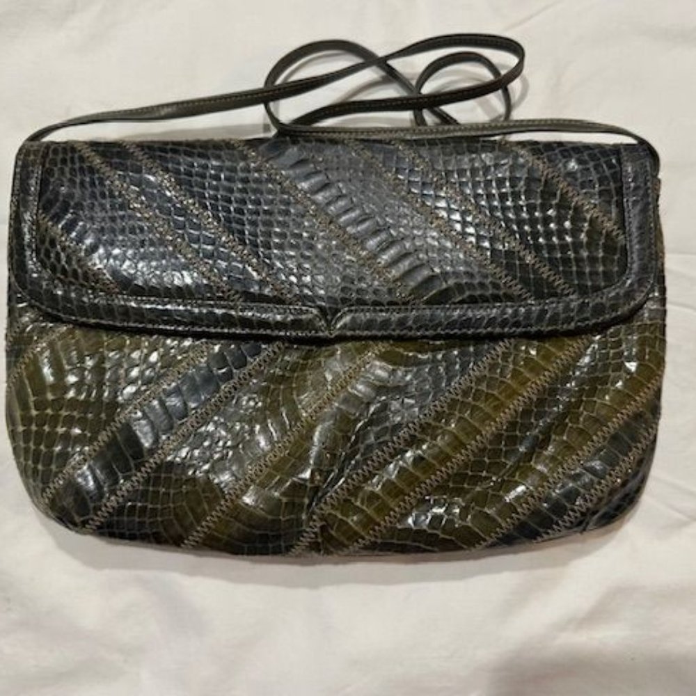 Brown Varon Clutch handbag with shoulder strap